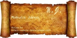 Makula János névjegykártya